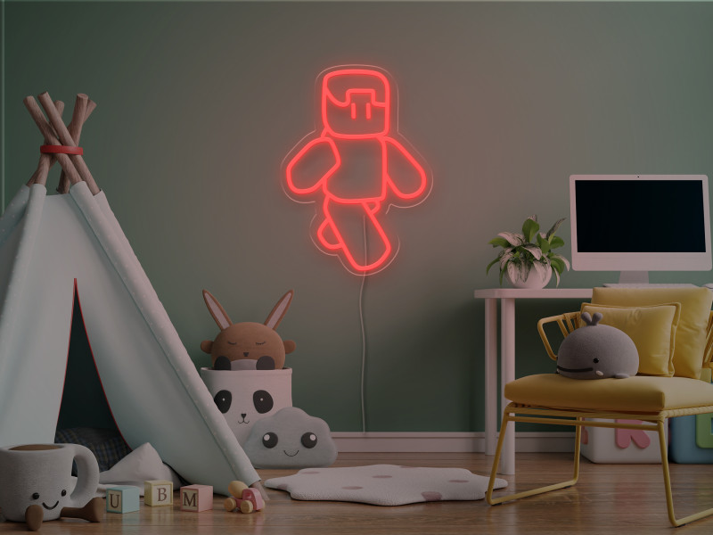 Steve Minecraft-Insegna Neon LED
